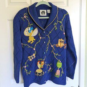 Vintage Storybook Knits Faberge Fairytale Cardigan size S